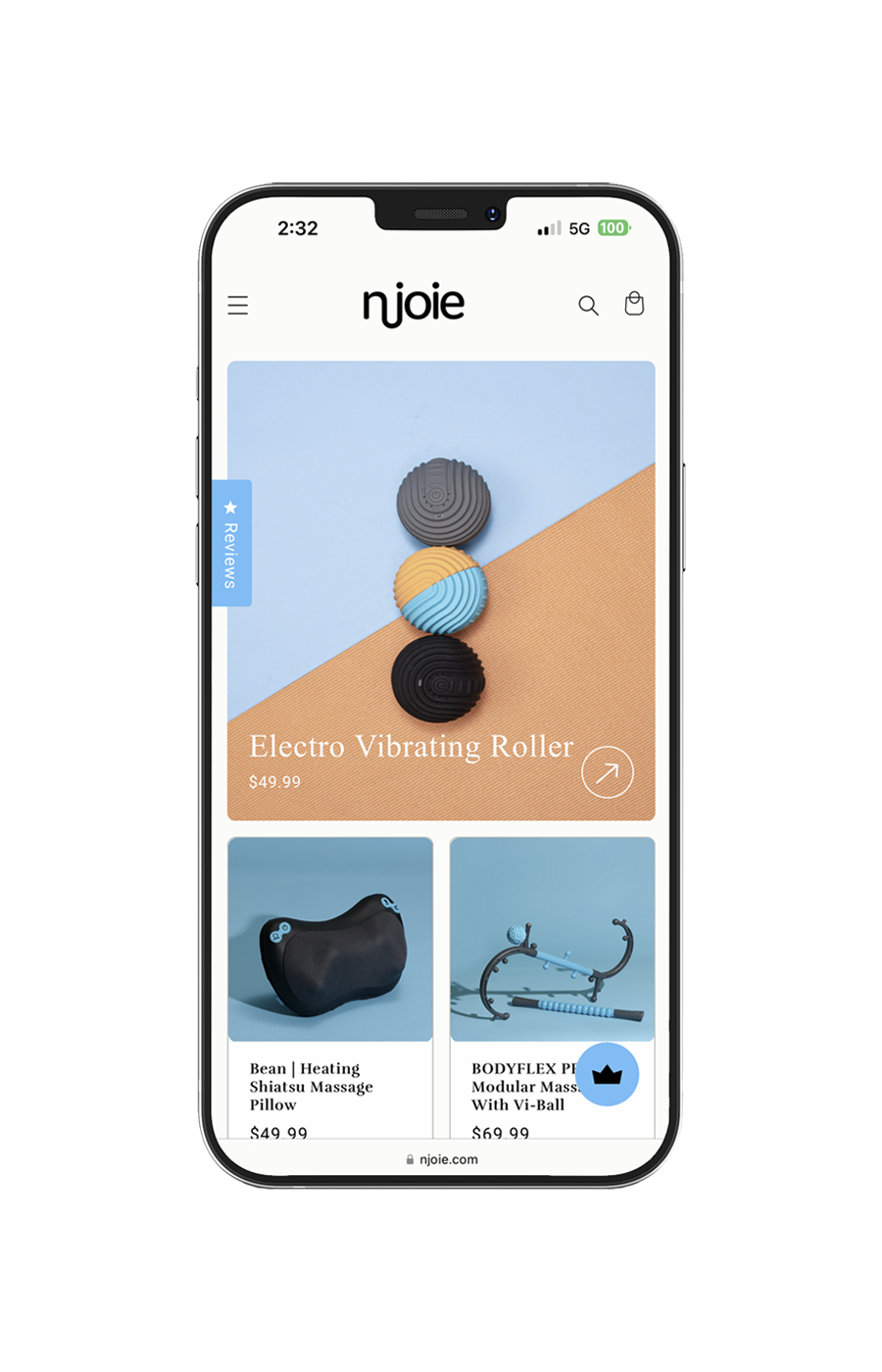 Njoie mobile commerce product catalog